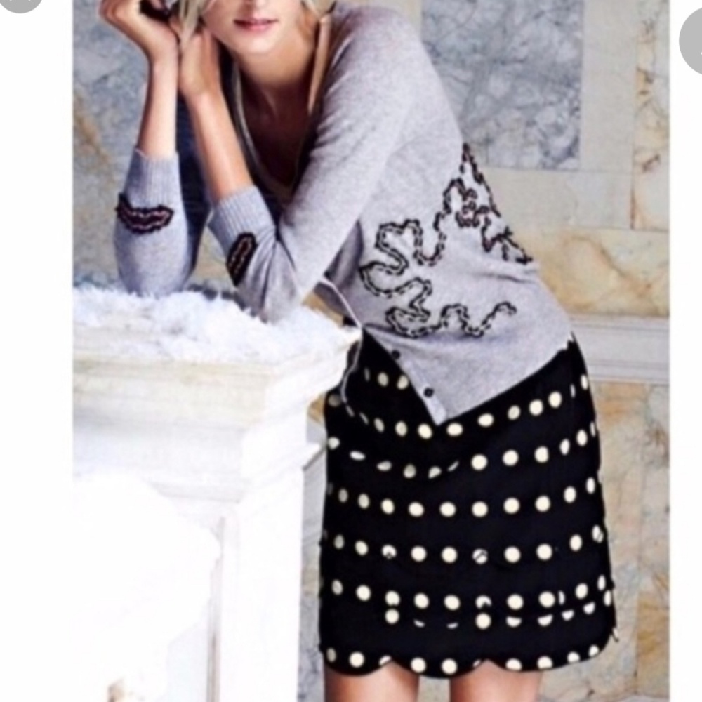 Anthropologie Floreat polka dot skirt